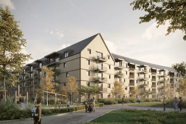 Rendering der Wohnanlage Charkovstraße